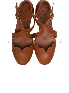 Mangrove Cross-Strap Leather Ballet Flats